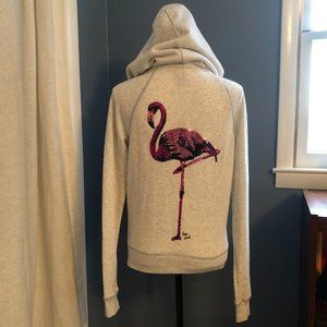 VS PINK MIAMI Sequin Flamingo Hoodie NWOT